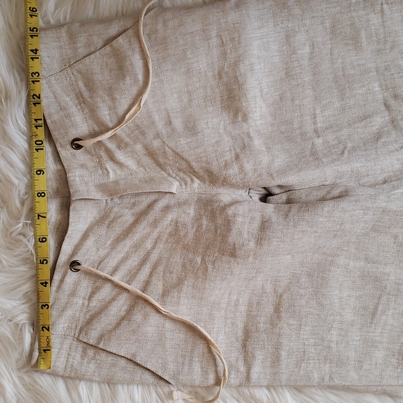 Sacred Threads Wide Leg Linen Pants Nature M - Picture 8 of 16